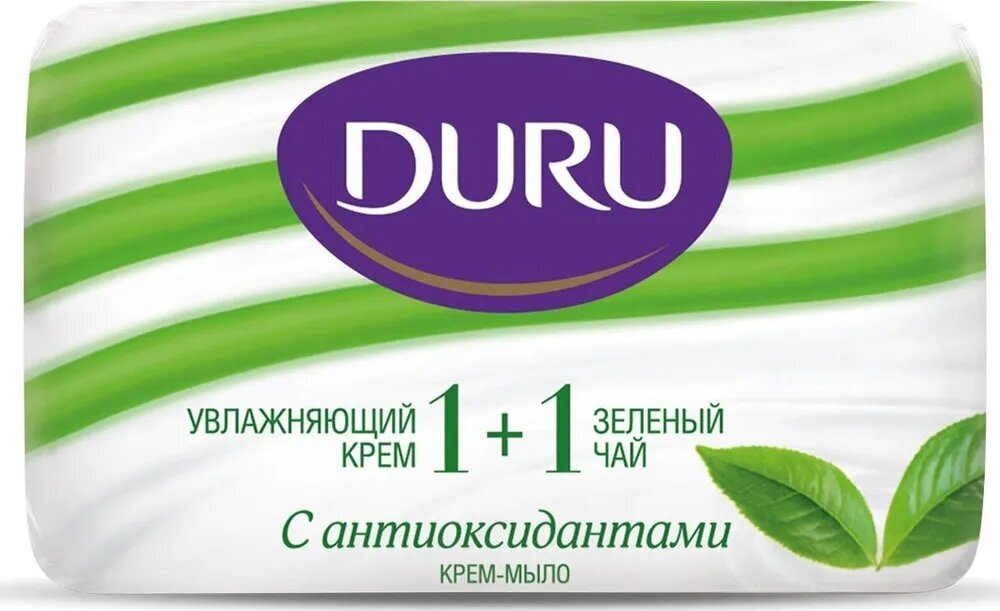 DURU 1+1 крем-мыло & Зеленый чай (э/пак) 4*80г - фотография № 2