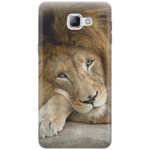 фото Cиликоновый чехол на samsung galaxy a9 / самсунг а9 с принтом "спокойный лев" gosso