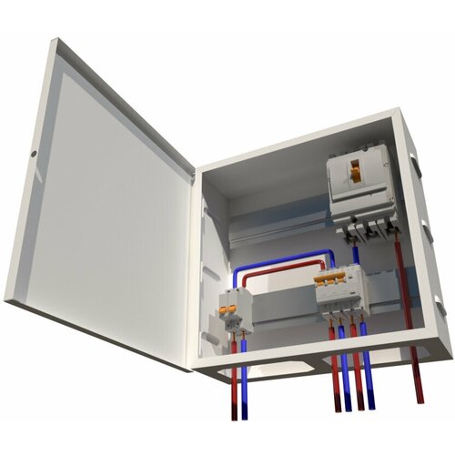 Шкаф распределительный со съемной дверью / Шкаф для электроники 400х400 мм белый, RAL 9003