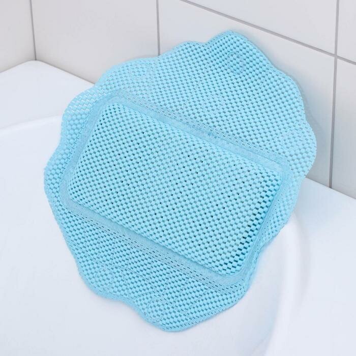 Вилина Подушка для ванны с присосками «Лотос», 33×33 см, цвет микс
