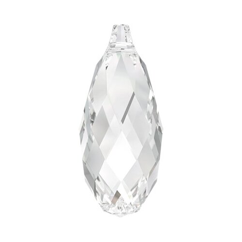 фото Подвески swarovski crystal, 13*6,5 мм, кристалл, 6 шт, в пакете, белый