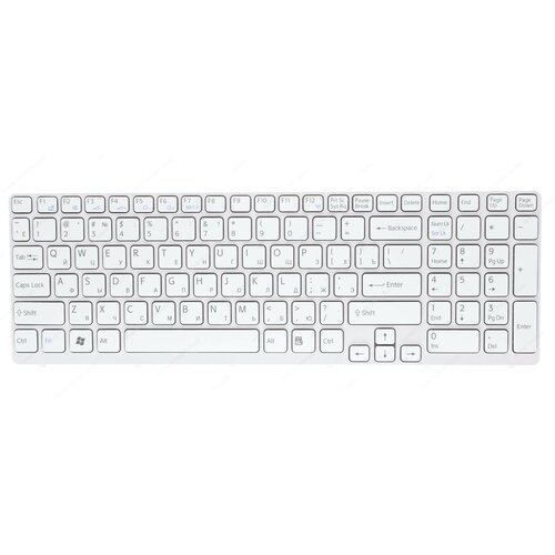 Клавиатура для ноутбука Sony Vaio SVE1411 белая с рамкой 1740₽