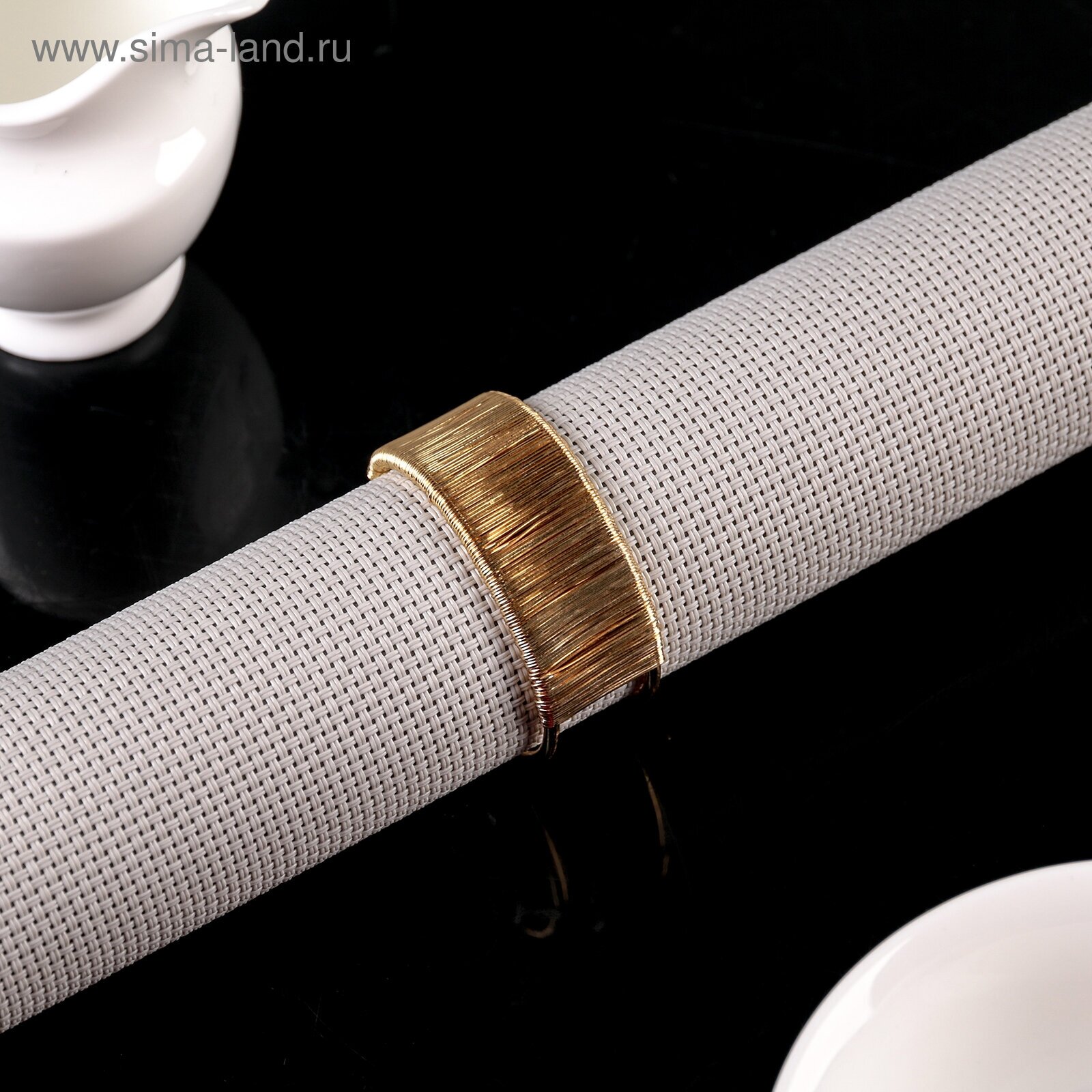Кольцо для салфеток «Аврора», 5×2 см, цвет золотой (1шт.)