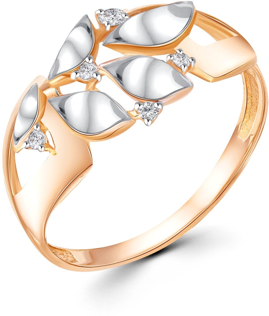 Кольцо Diamant online, золото, 585 проба, циркон