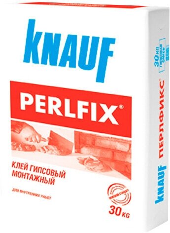 КНАУФ Перлфикс клей гипсовый монтажный (30кг) / KNAUF Perlfix клей гипсовый монтажный (30кг)