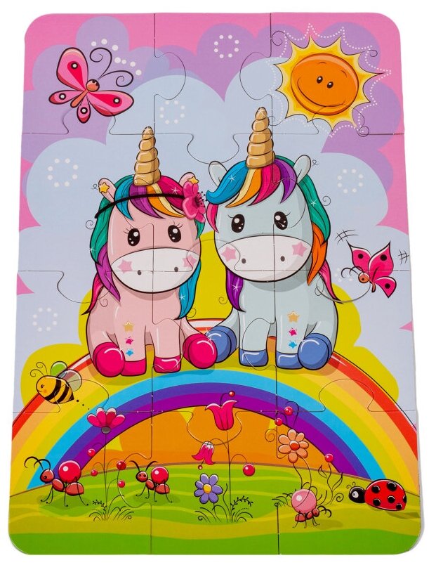 Baby Puzzle. Радужные единороги (3848) Дрофа Медиа - фото №6