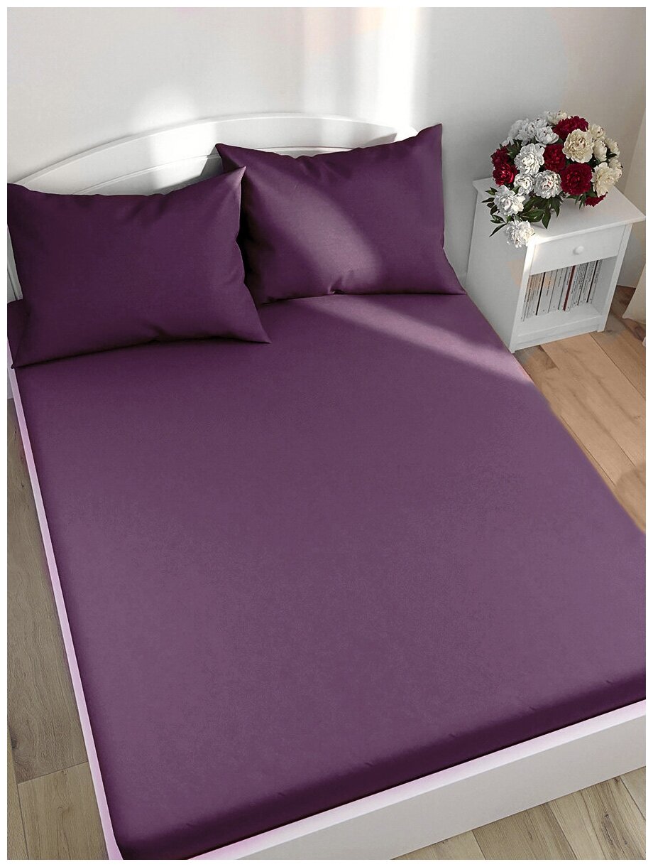 Простынь на резинке Milky Garden "Purple" 140х200 см