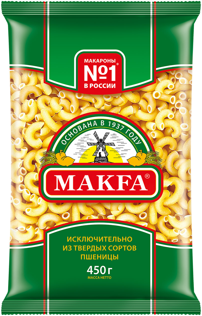 Макфа Макароны, рожки, 450 г