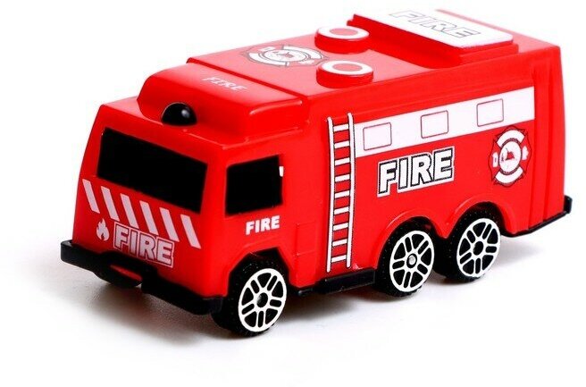 Набор машин "Пожарная служба", 5 шт, для детей, цвет красный