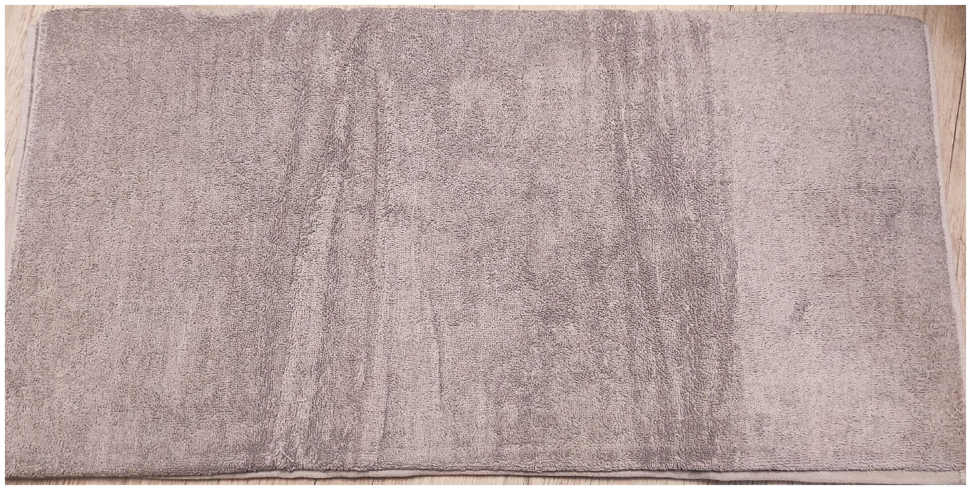 Полотенце махровое "Кирпичики" 140x70, 100% хлопок Серый - фотография № 4