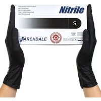 Перчатки NitriMax Нитриловые неопудренные черные 100шт размер L