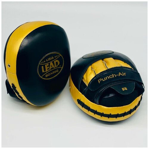 Лапы Leaders Air Mitts Black Gold - Leaders мешок боксерский leaders black white кожа 120х40 см leaders