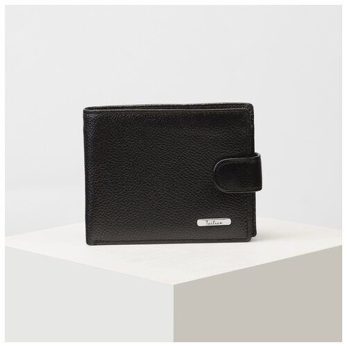 фото Кошелек муж тэо 11,5*2*9,5, 3 отд, д/карт, д/монет на клапане, черный 4643244 сима-ленд