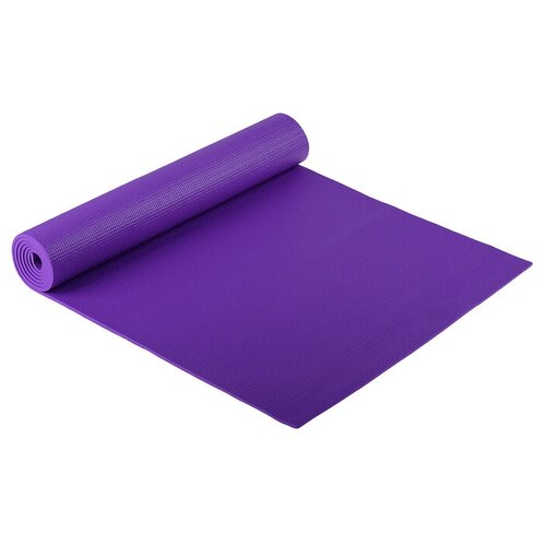 фото Коврик sangh yoga mat, 173х61х0.6 см фиолетовый однотонный