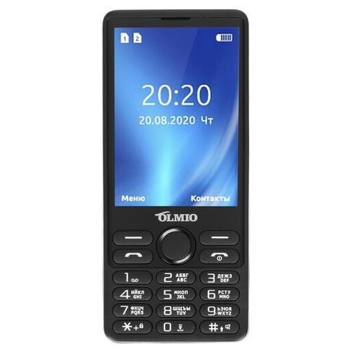 Кнопочный мобильный телефон с максимально большим дисплеем и аккумулятором, OLMIO E35