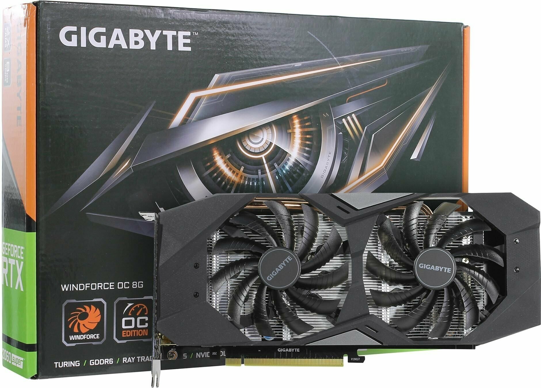 Видеокарта Gigabyte GeForce RTX 2060 SUPER 8 ГБ (GV-N206SWF2OC-8GD)