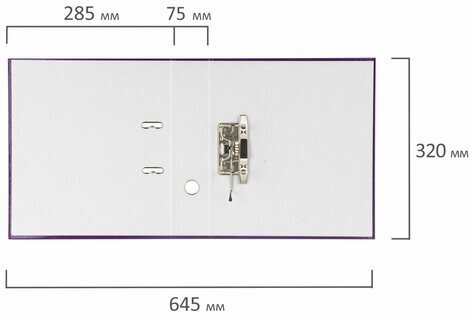 BRAUBERG Папка-регистратор ламинированная 75 мм, А4, фиолетовый - фотография № 18