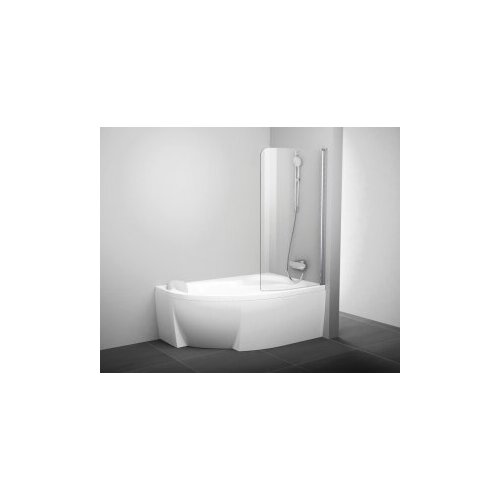 Штора для ванной Ravak Chrome CVSK1 ROSA 140/150 L белая+транспарент 7QLM0100Y1