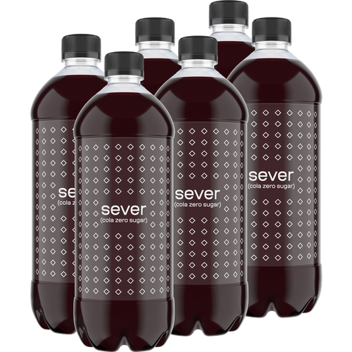 Газированный напиток Sever Cola Zero Sugar, 1 л, пластиковая бутылка, 6 шт.