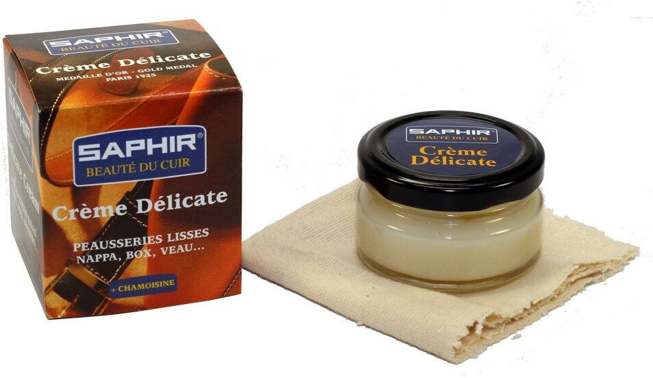 Крем-бальзам Delicate cream SAPHIR для всех видов гладкой кожи, банка стекло, 50 мл.