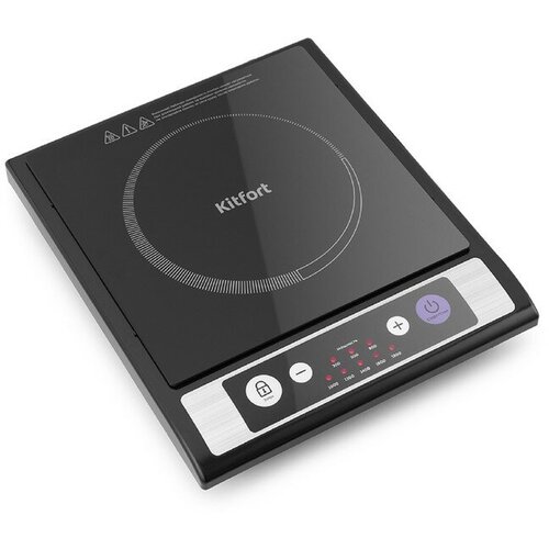 Плитка индукционная Kitfort КТ-107 1800 Вт 1 конфорка 8 режимов кнопки чёрная 566800₽