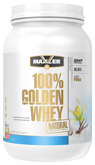 Протеин сывороточный Maxler Golden Whey Natural (907 г) Ваниль