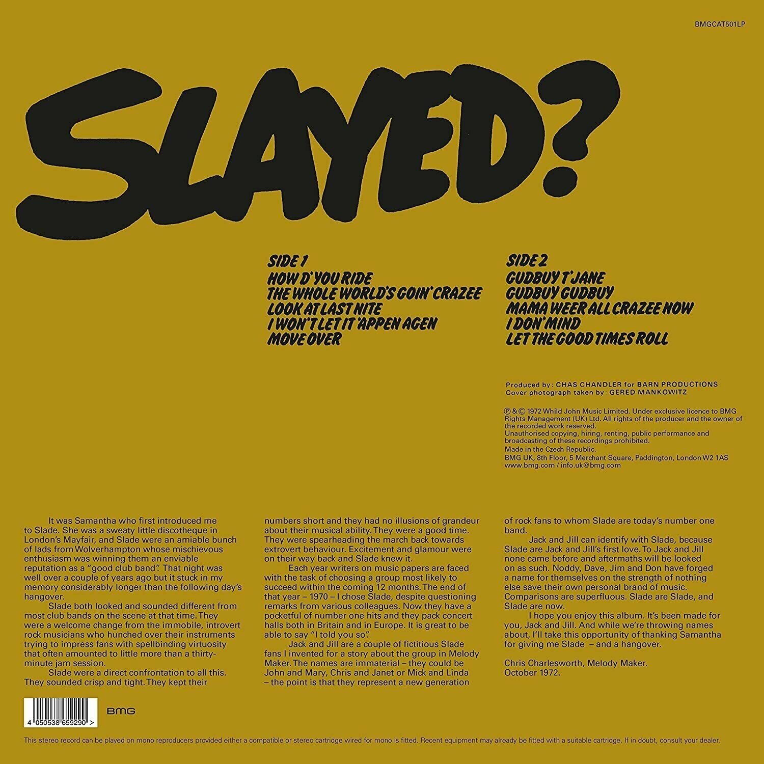 4050538659290, Виниловая пластинка Slade, Slayed? (coloured) IAO - фото №2
