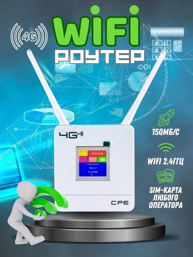 Роутер 4G LTE wifi, маршрутизатор под сим карту CPF903