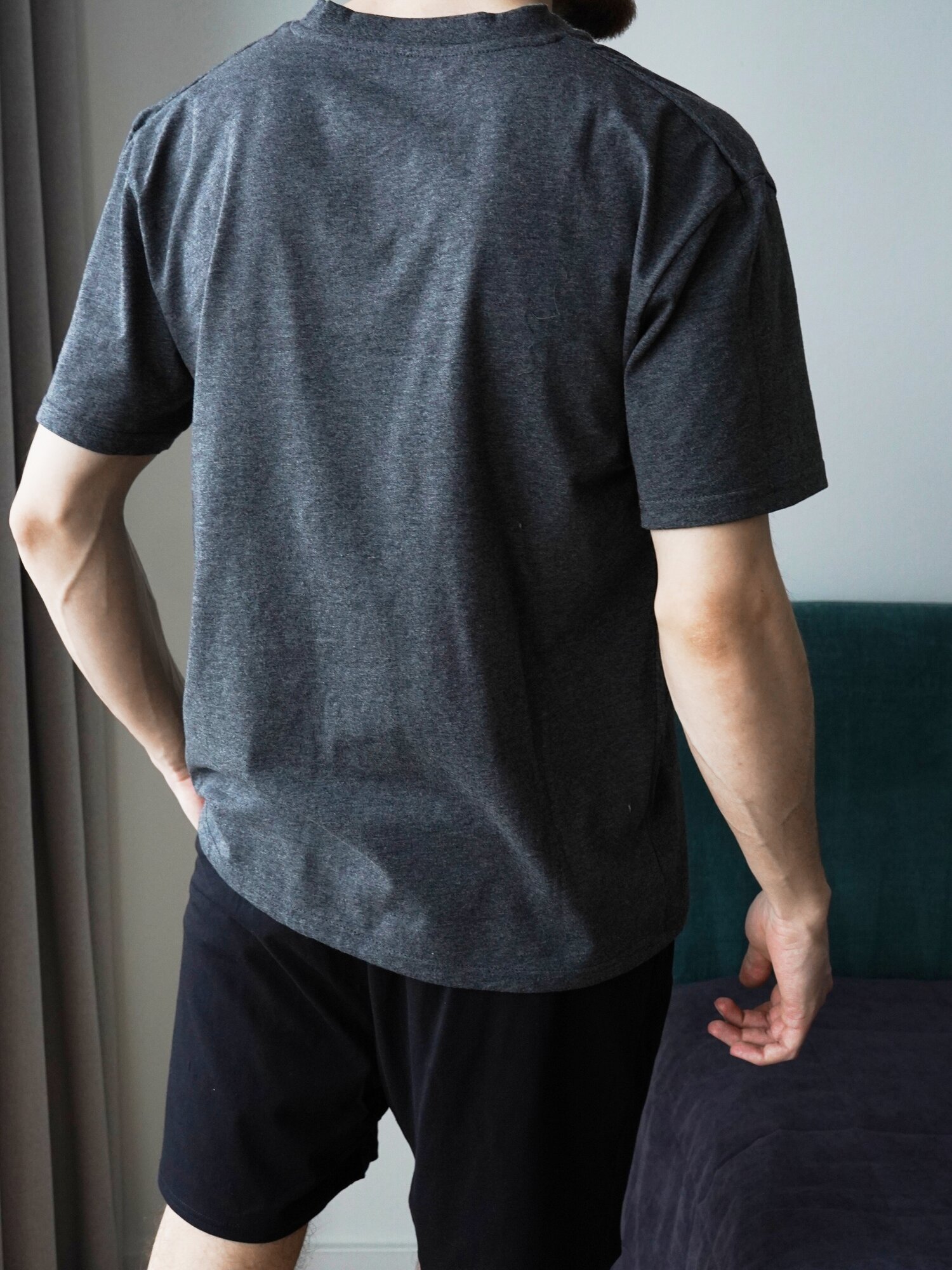 Пижама мужская летняя с шортами 77-677NEG, XXL - фотография № 7