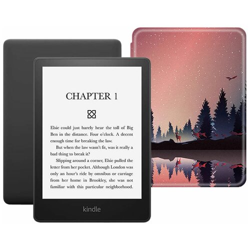 Электронная книга Amazon Kindle PaperWhite 2021 8Gb black Ad-Supported с обложкой ReaderONE