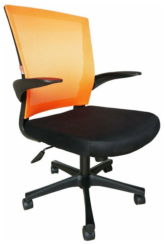 Кресло BN_Cm_EChair- 316 TTW net пласт.черн.,ткань черн/сетка оранж , 1 шт.