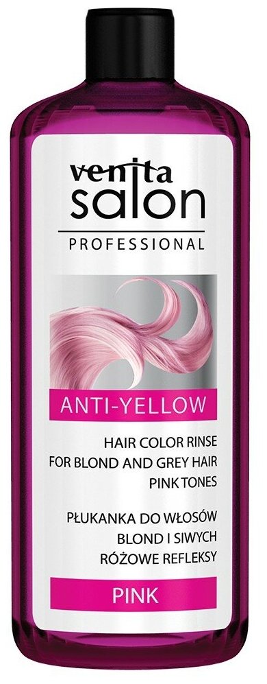 Venita ополаскиватель Anty-Yellow Blond & Grey Hair Color Rinse Pink для осветленных и седых волос, 200 мл
