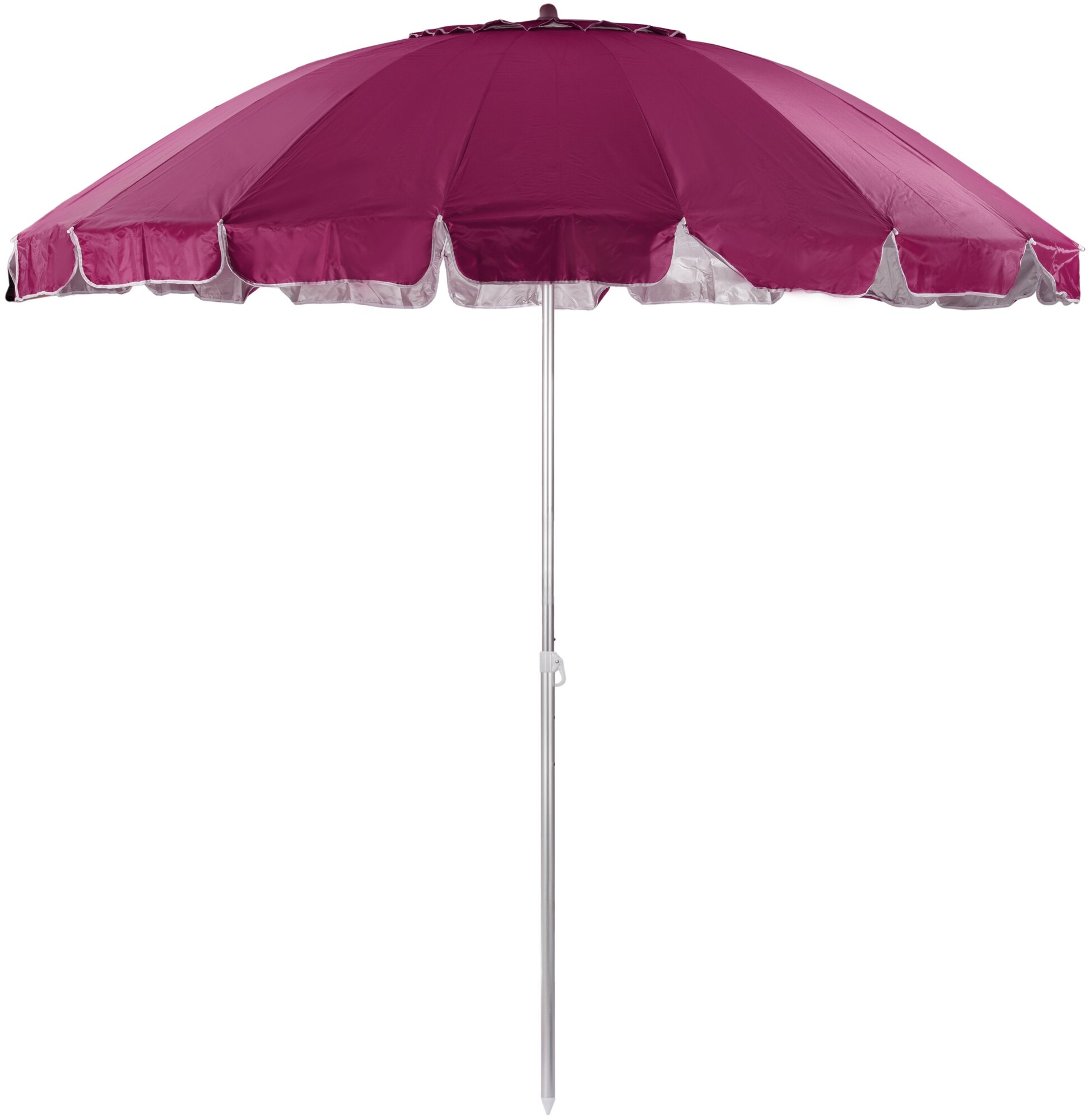 Пляжный зонт, 2,35 м, плащевка, с клапаном, (бордовый), в чехле - фотография № 1