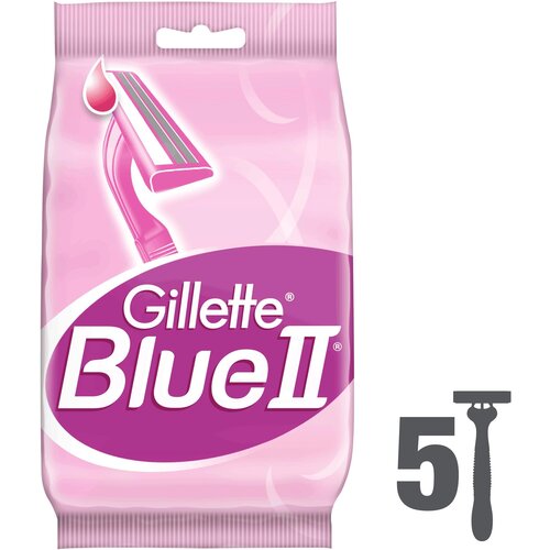 одноразовая женская бритва gillette blue 2 5 шт 2 уп Gillette Одноразовая женская бритва Gillette Blue 2, 5 шт.