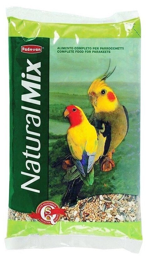 Padovan Naturalmix корм для средних попугаев Parrocchetti 850 г