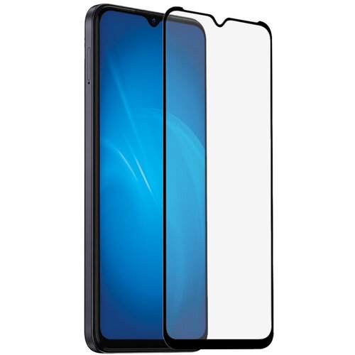 Закаленное стекло с цветной рамкой (fullscreen+fullglue) для Tecno Spark 10/10c/10 (5G) DF tColor-19 (black)