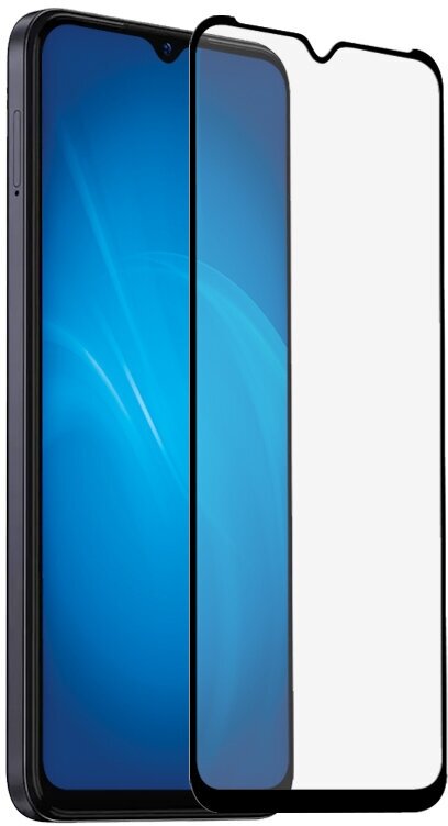 Закаленное стекло с цветной рамкой (fullscreen+fullglue) для Tecno Spark 10/10c/10 (5G) DF tColor-19 (black)