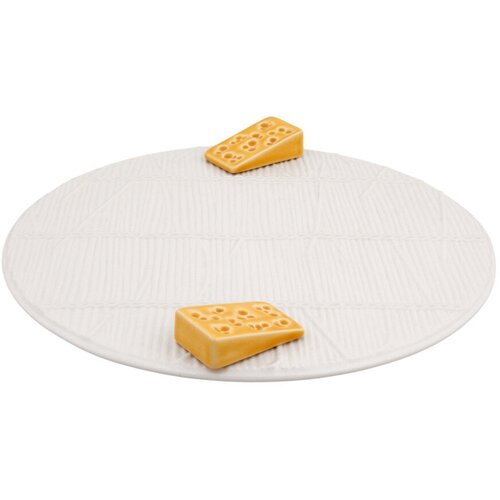 Блюдо для сыра с ручками Bordallo Pinheiro Сыр 26 см белое, керамика