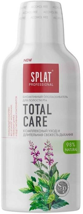 Ополаскиватель для полости рта Splat Total Care Комплексный уход и длительная свежесть дыхания 275мл