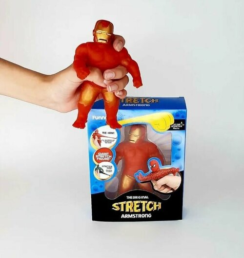 Игрушка-тянучка фигурка Железный Человек, игрушка-антистресс 12см
