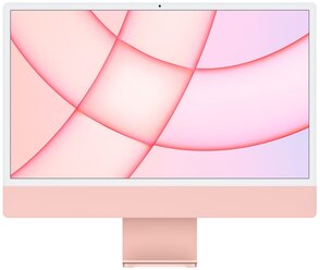 23.5" Моноблок Apple iMac 24", 8-core GPU, 2021 г. MGPN3RU/A, 4480x2520, Apple M1 2.064 ГГц, RAM 8 ГБ, SSD 512 ГБ, Apple M1 8-Core, MacOS, розовый