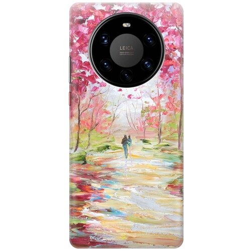 фото Re:pa чехол - накладка artcolor для huawei mate 40 pro+ с принтом "весенняя роща"