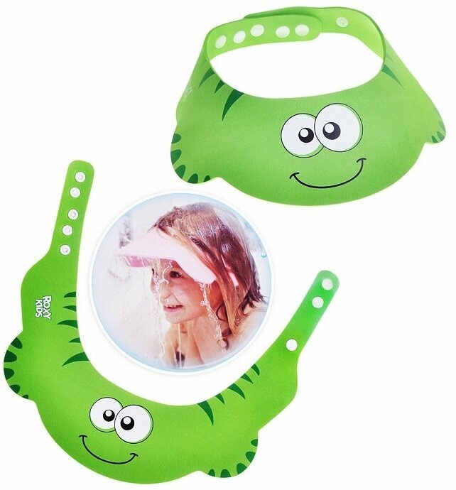 Козырек для мытья головы Roxy-Kids Зеленая ящерка, от 13.5 до 17 см - фотография № 7