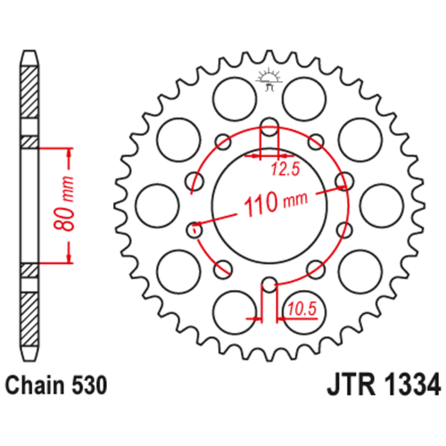 Звезда задняя (ведомая),(сталь) JT 1334.46