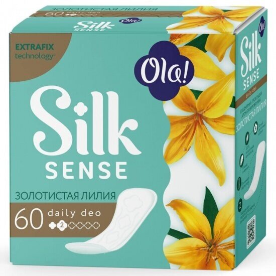 Ежедневные ароматизированные прокладки Ola ! Silk Sense DAILY Золотистая лилия, 60 шт