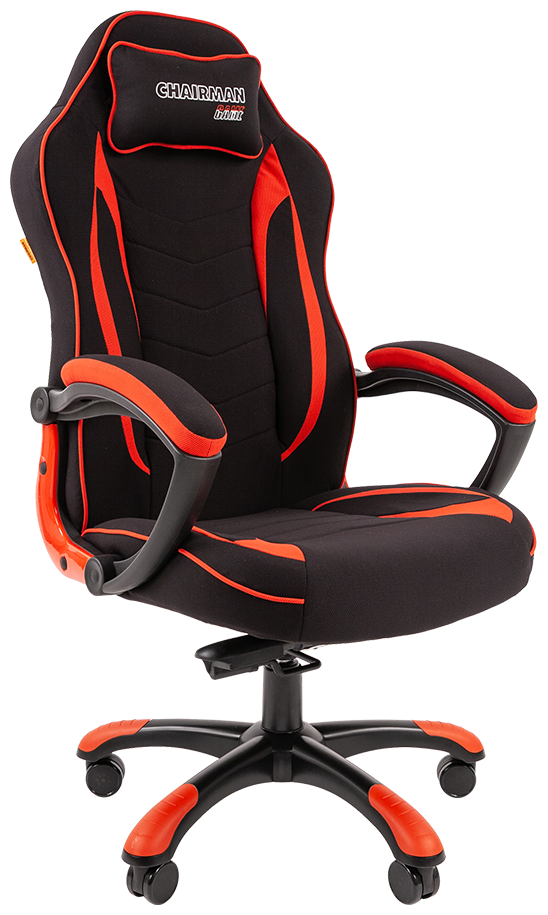 Компьютерное кресло Chairman GAME 28 игровое, обивка: текстиль, цвет: красный/черный