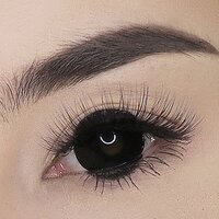 Цветные контактные линзы Urban Layer Black Sclera 17mm, 0.00 / 17 / 9.6, чёрный, 2 шт.