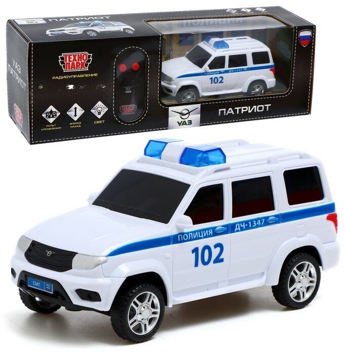 Машина радиоуправляемая «УАЗ Патриот. Полиция» 15,5 см, свет, белый PATRIOT