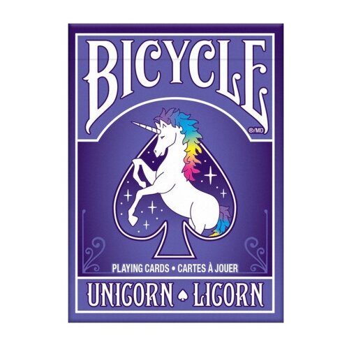 Карты для покера Bicycle Unicorn bicycle rider back standard index playing cards red blue deck seconds poker uspcc usa magic card games magic tricks props