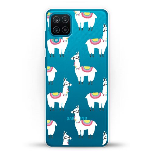 фото Силиконовый чехол белые ламы на samsung galaxy a12 andy & paul